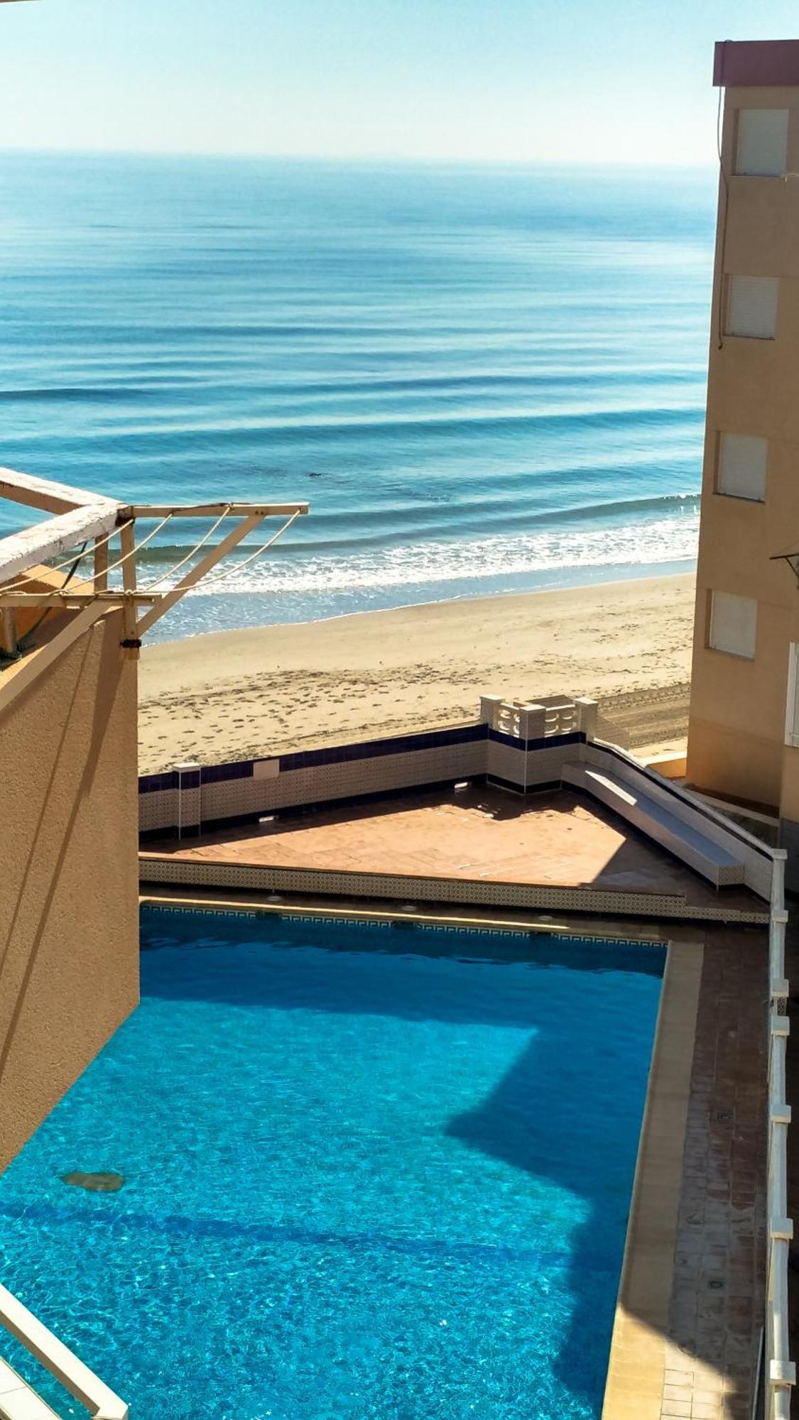 Bright Studio With The Seaview And Swimming Pool Lejlighed La Manga Eksteriør billede